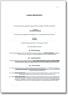 Rental Agreement Template on Template Of A Commercial Lease Agreement To Download