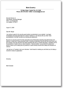 security officer recommendation letter sample search