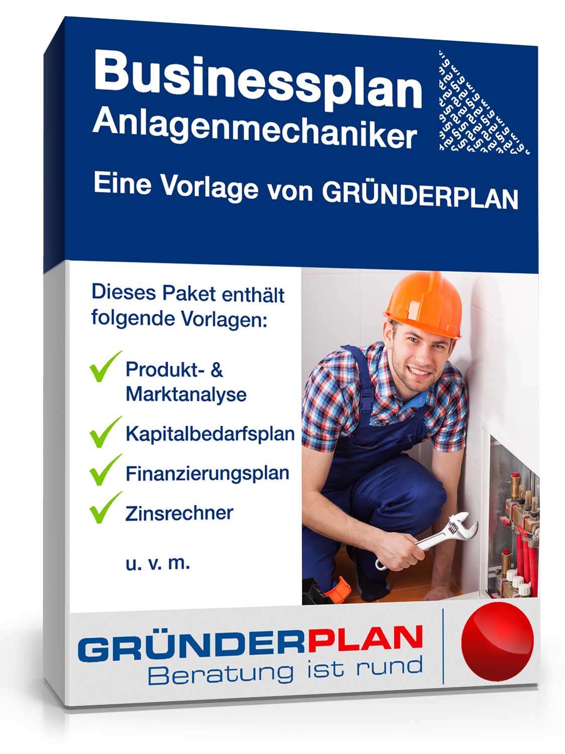 Hauptbild des Produkts: Businessplan Anlagenmechaniker für Sanitär-, Heizungs- & Klimaanlagen von Gründerplan