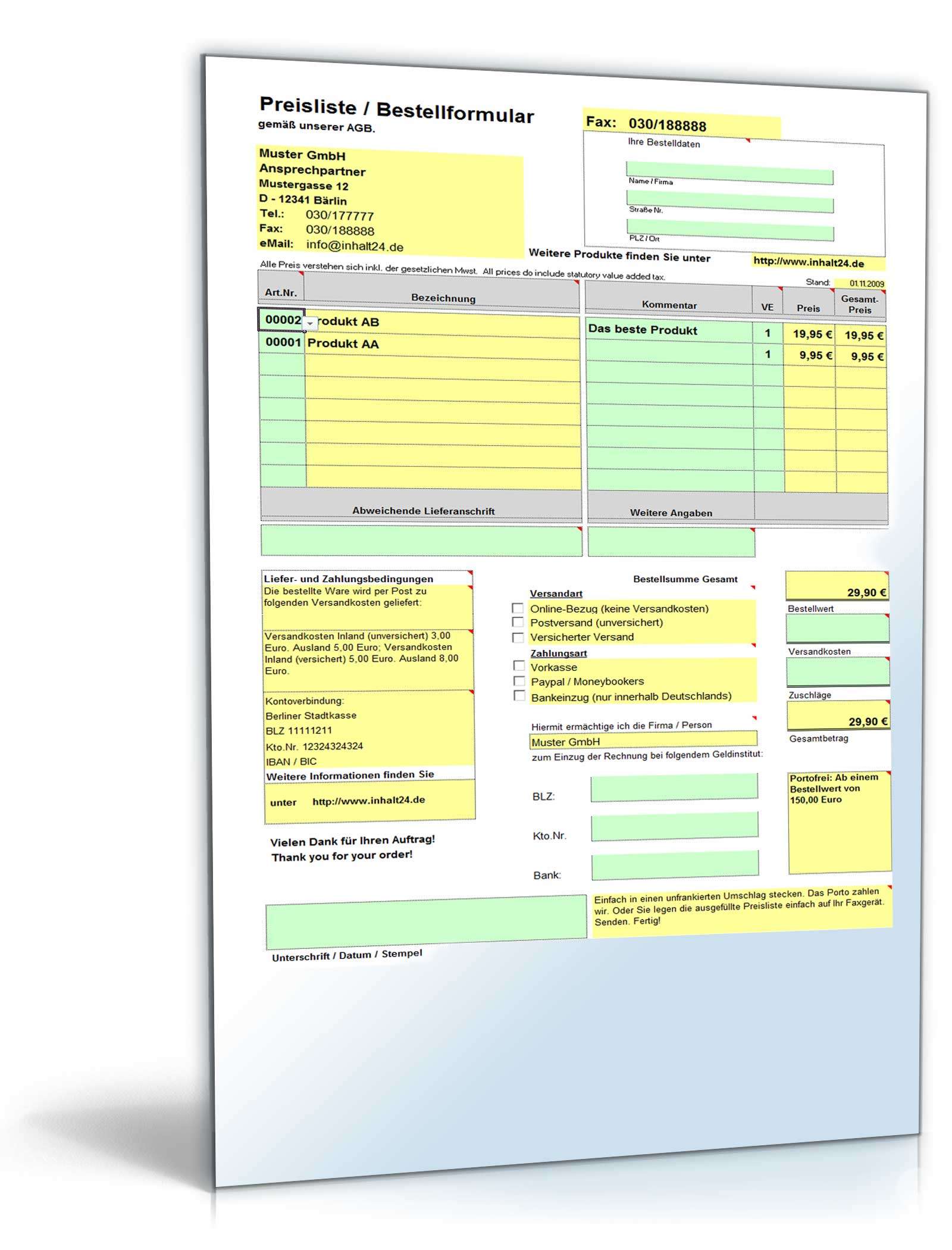 Hauptbild des Produkts: Genial einfache Preisliste mit Excel