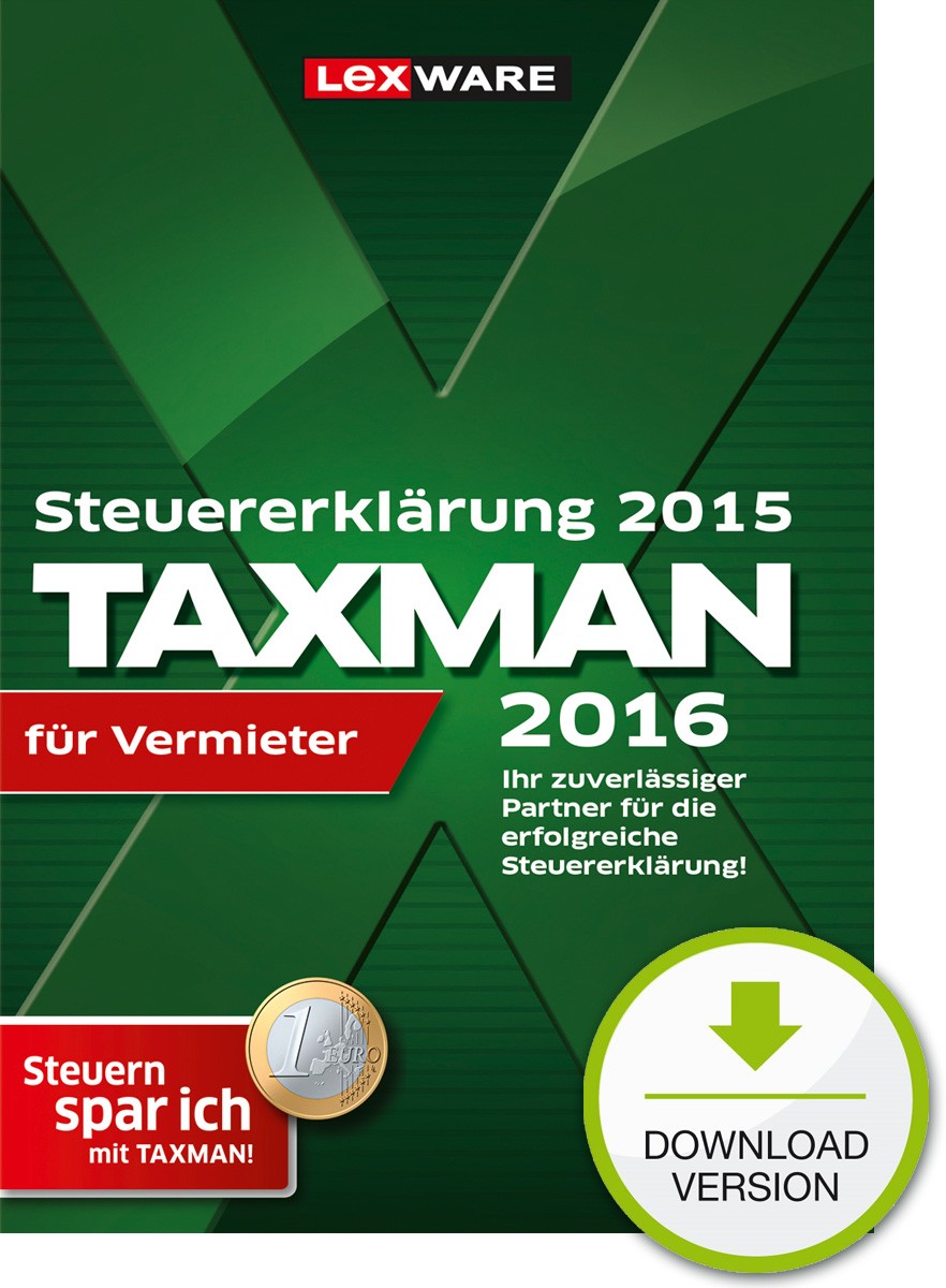 Hauptbild des Produkts: TAXMAN 2016 für Vermieter
