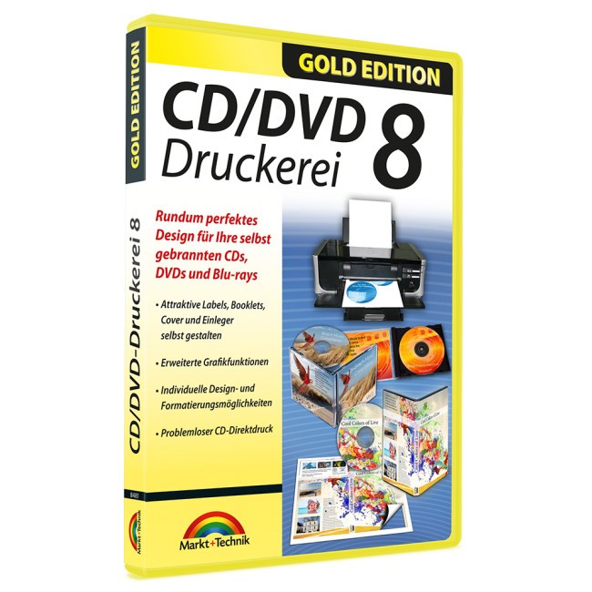 Hauptbild des Produkts: CD/DVD Druckerei 8 - Download-Software
