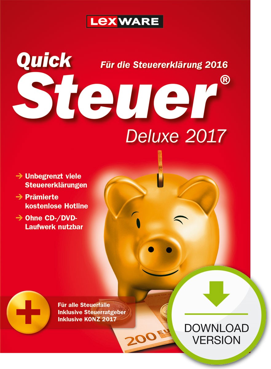 Hauptbild des Produkts: QuickSteuer Deluxe 2017 (für Steuerjahr 2016)