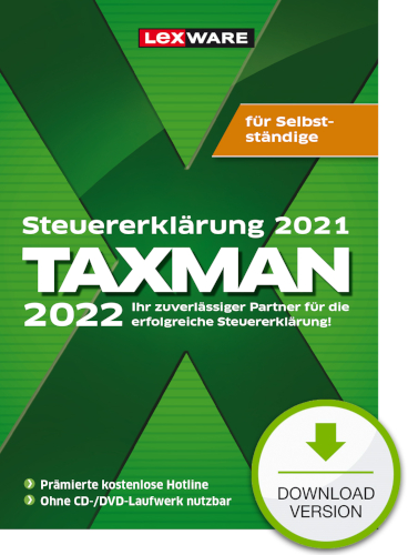 Hauptbild des Produkts: TAXMAN 2022 für Selbstständige für Steuerjahr 2021