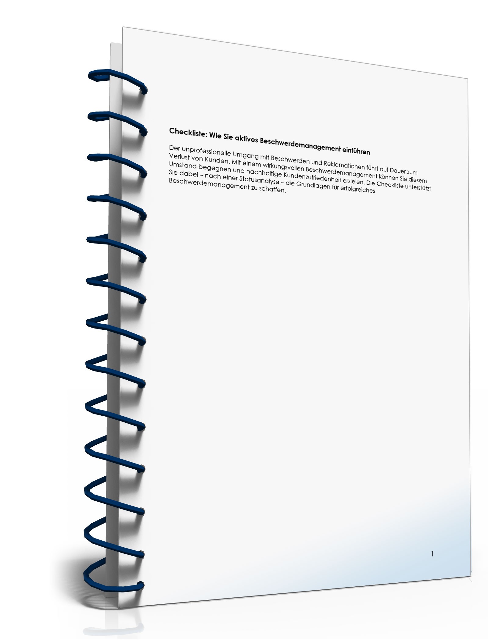 Hauptbild des Produkts: Checkliste - Beschwerdemanagement