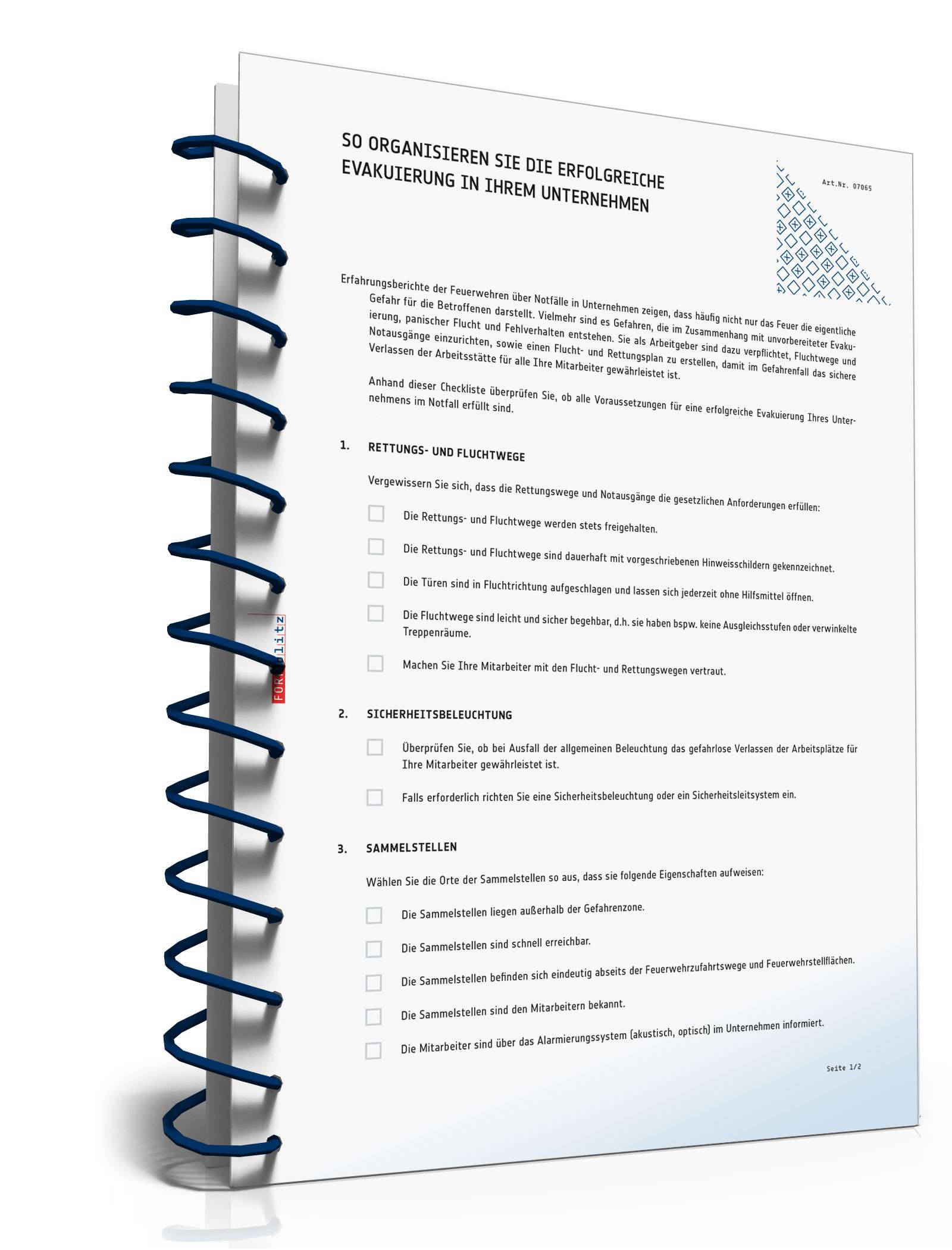 Hauptbild des Produkts: Checkliste Evakuierung Unternehmen 
