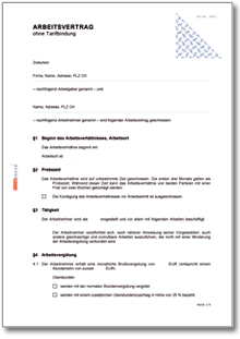 Arbeitsvertrag PDF