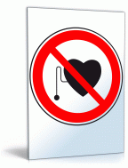 Schild "Verbot für Herzschrittmacher"