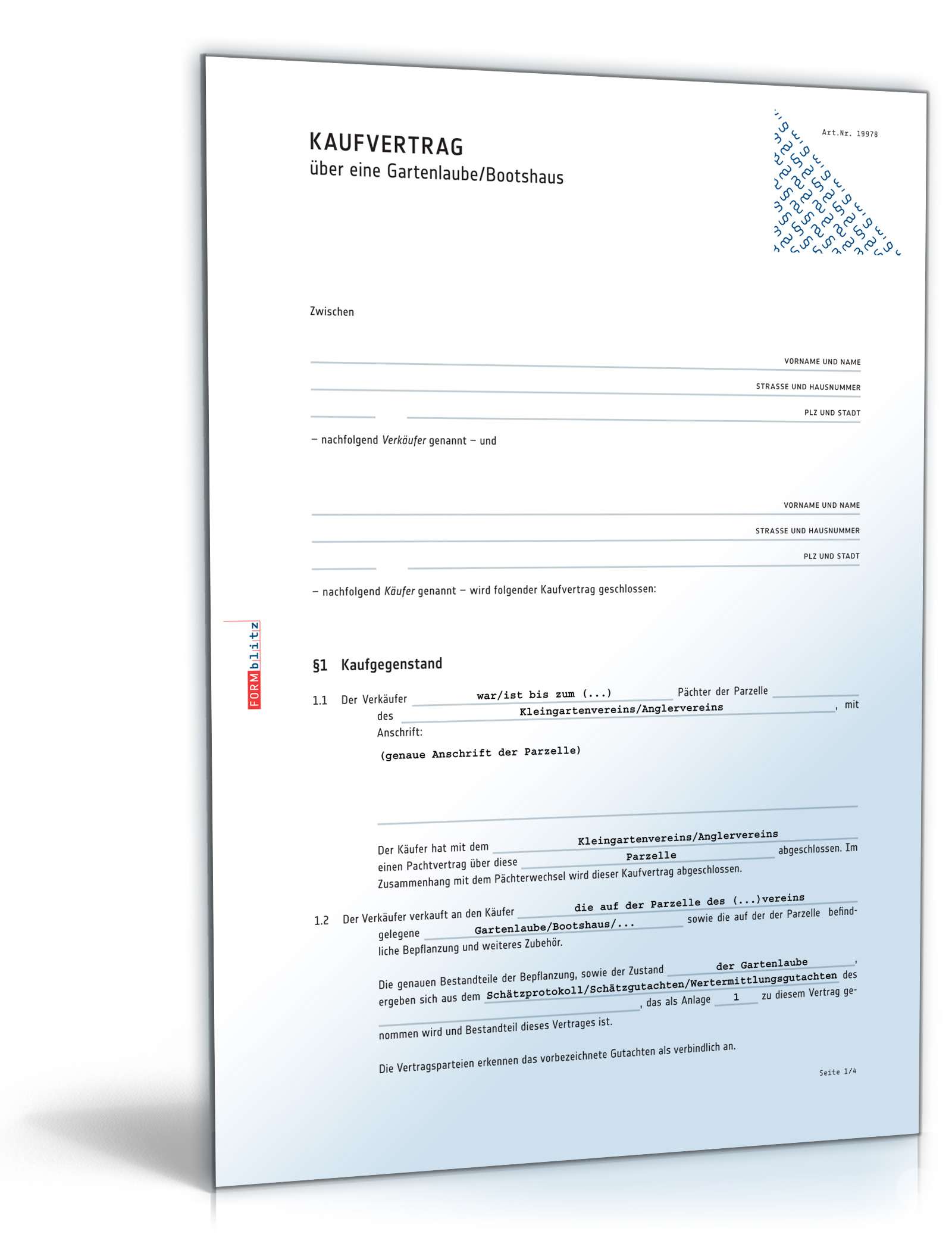 Kaufvertrag Garten | Rechtssicheres Muster zum Download