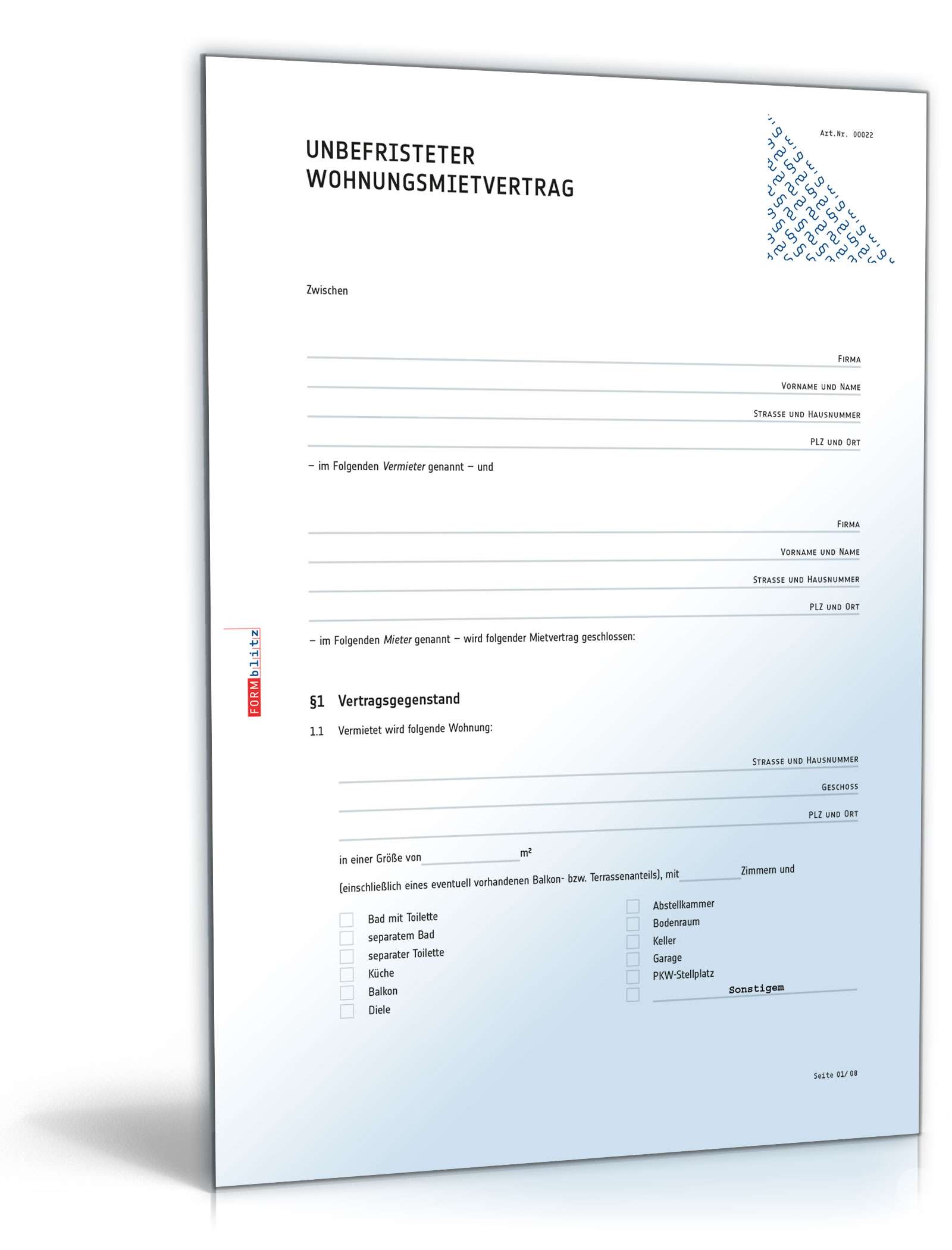 Wohnungsmietvertrag Muster Standardmietvertrag Zum Download