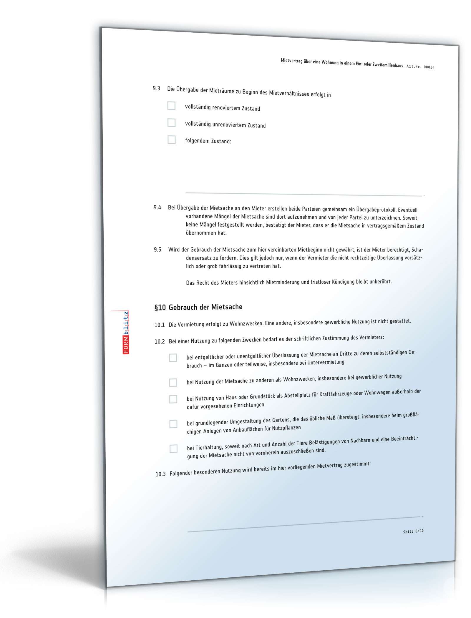 Mietvertrag Einliegerwohnung: Muster als DOC & PDF