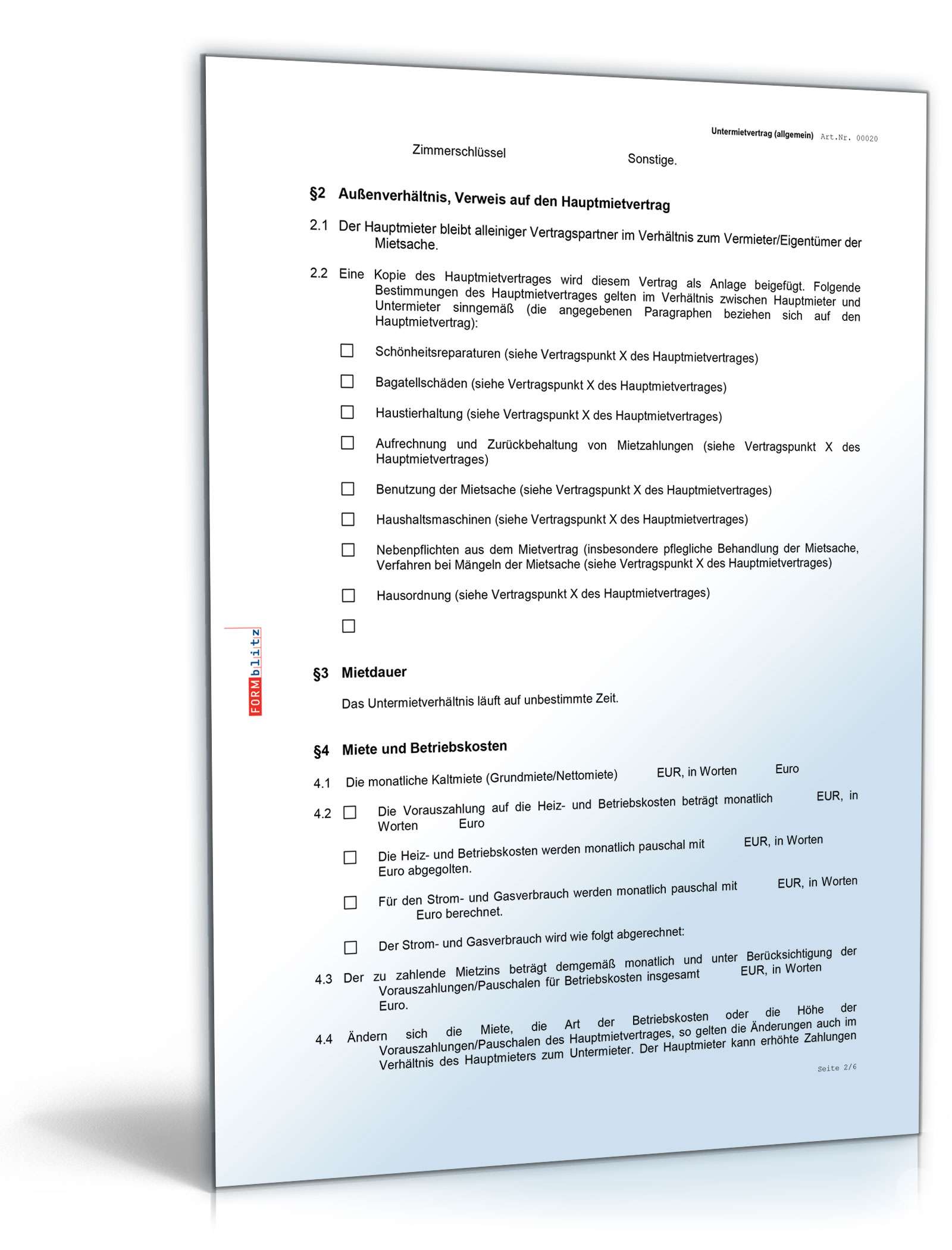 Erfolgreich untervermieten: Vorlagen-Paket downloaden