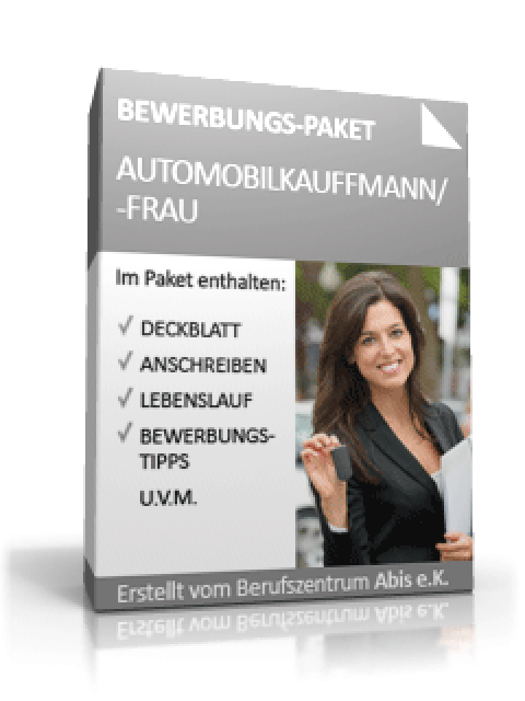 Hauptbild des Produkts: Bewerbungs-Paket Automobilkaufmann