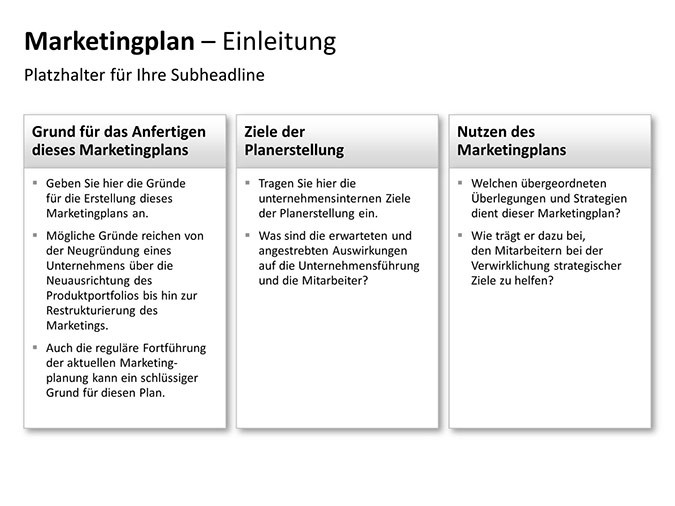 Marketing-Plan, Folie 3