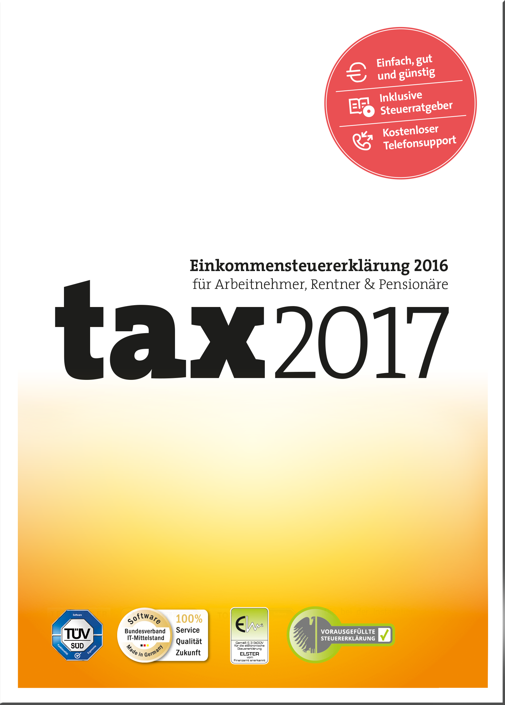 Hauptbild des Produkts: tax 2017 (für Steuerjahr 2016)