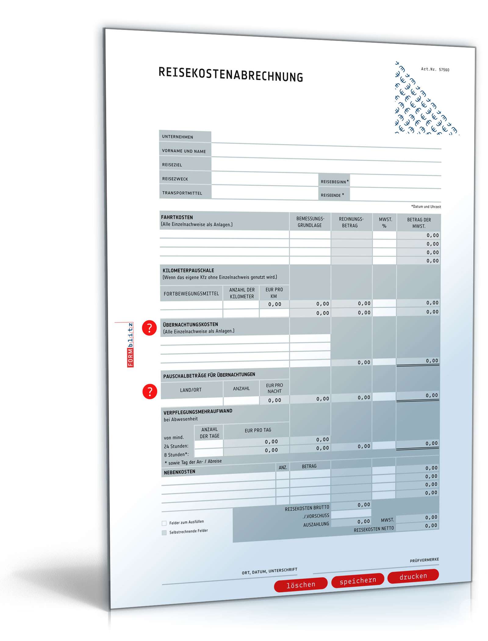 Hauptbild des Produkts: Reisekostenabrechnung 2024