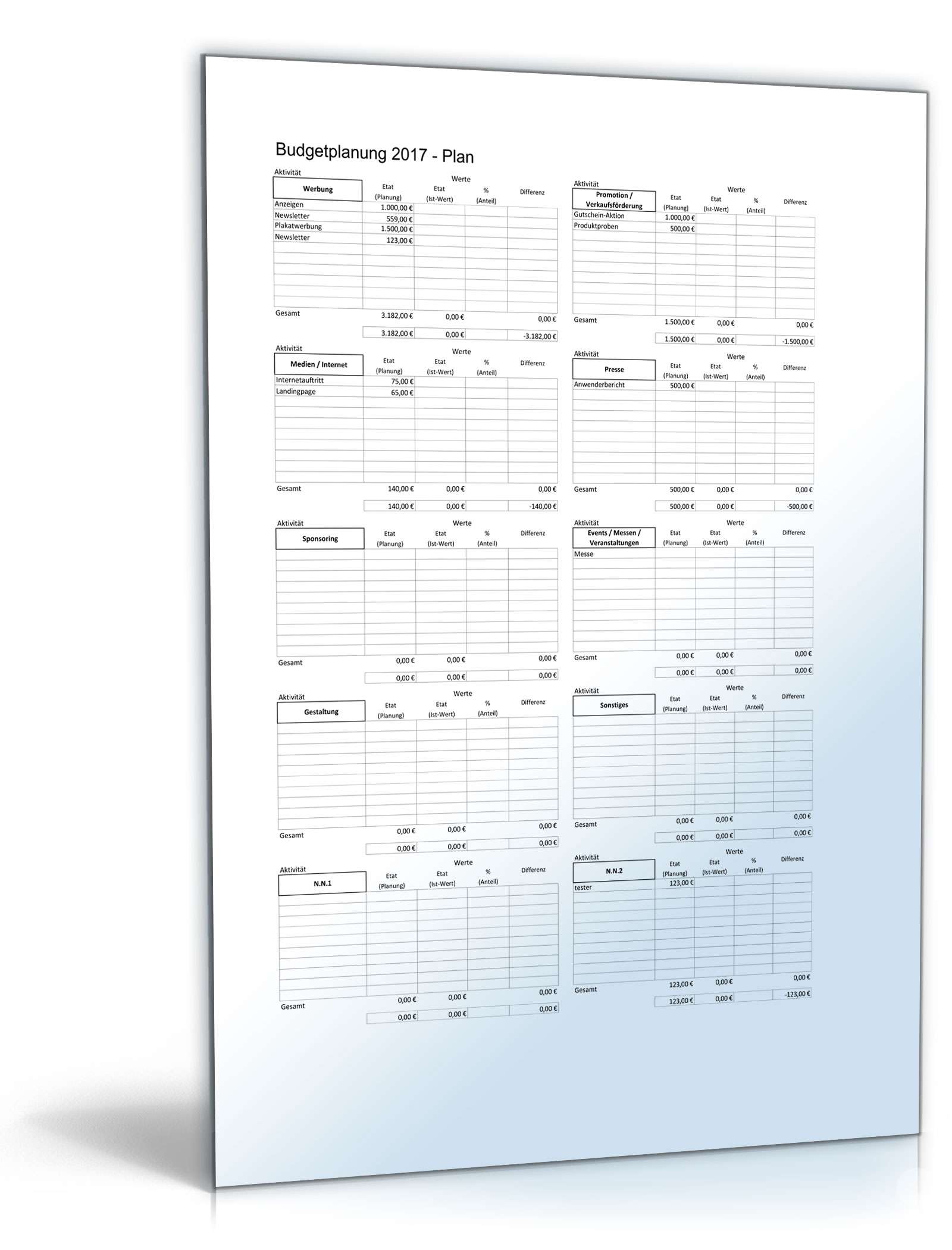 Hauptbild des Produkts: Budgetplanung