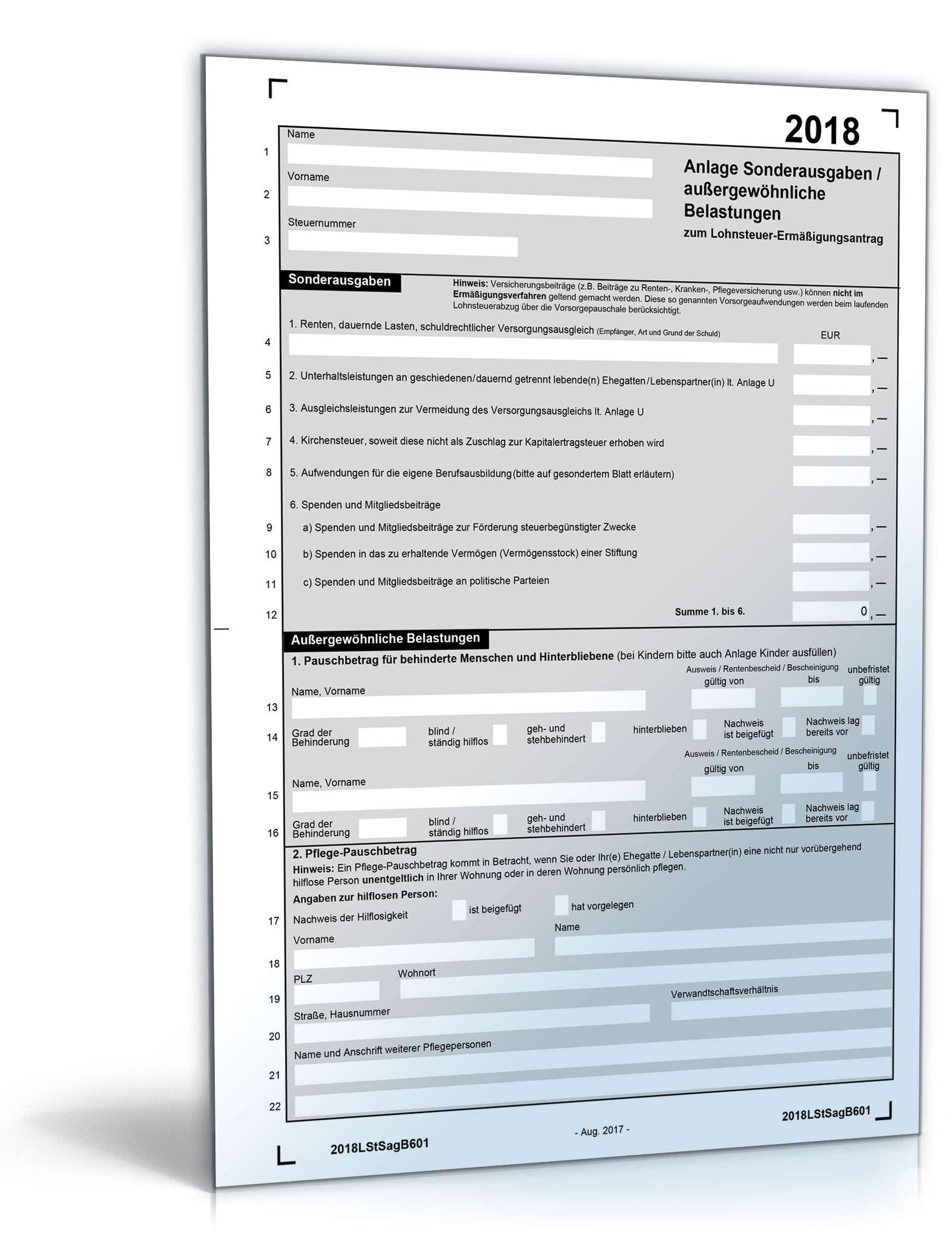 umsatzsteuererklärung formular 2018 pdf version