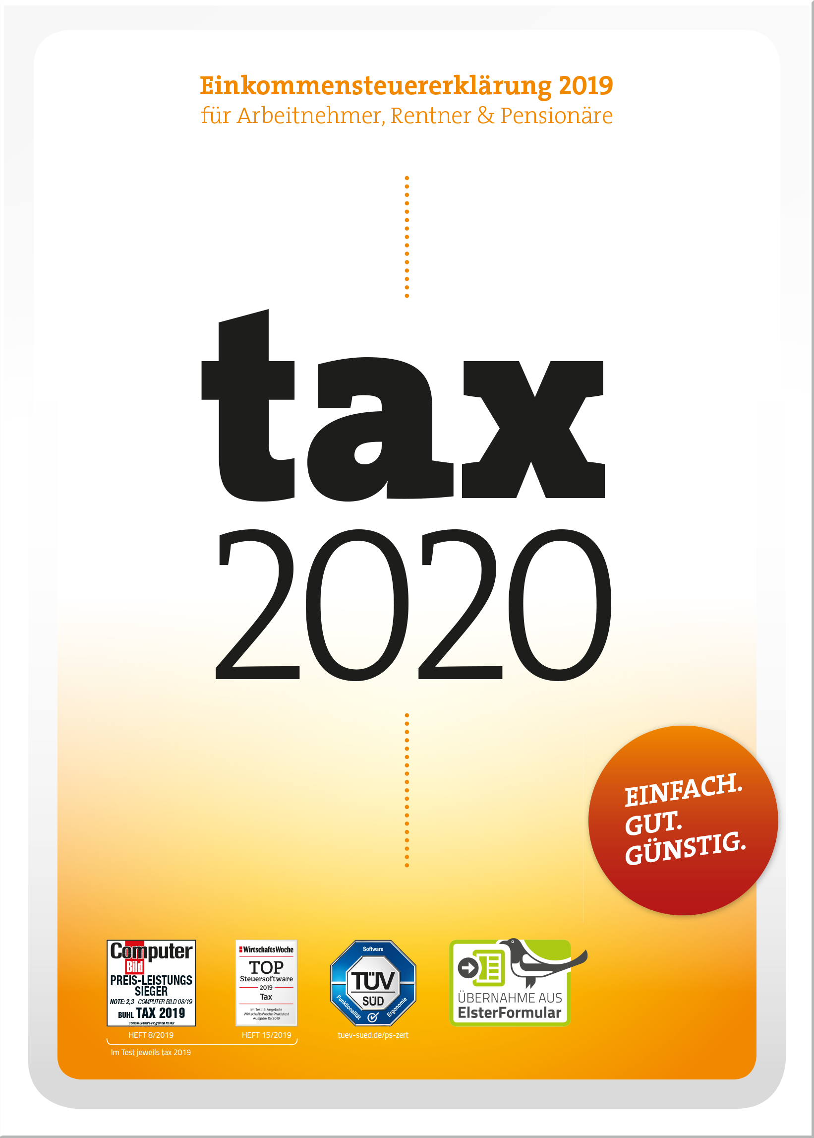Hauptbild des Produkts: tax 2020 (für Steuerjahr 2019)