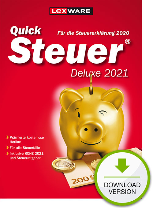 Hauptbild des Produkts: QuickSteuer Deluxe 2021 (für Steuerjahr 2020)