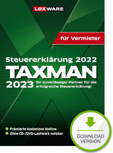 Hauptbild des Produkts: TAXMAN 2023 für Vermieter für Steuerjahr 2022
