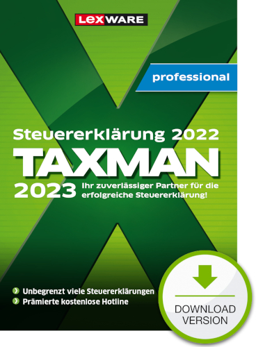 Hauptbild des Produkts: TAXMAN professional 2023 - 7-Platz-Lizenz