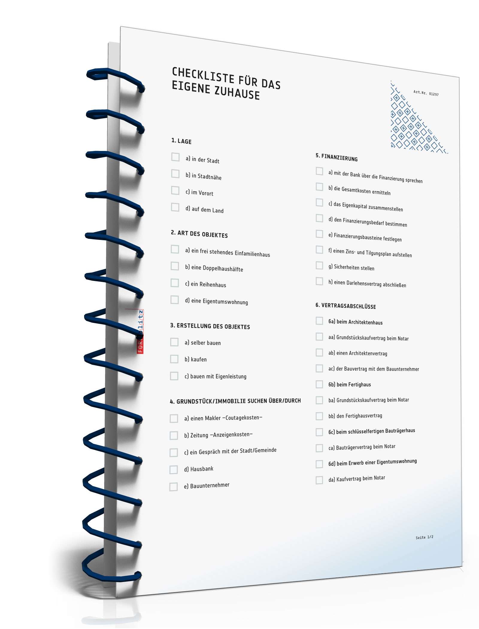Hauptbild des Produkts: Checkliste Eigenheim