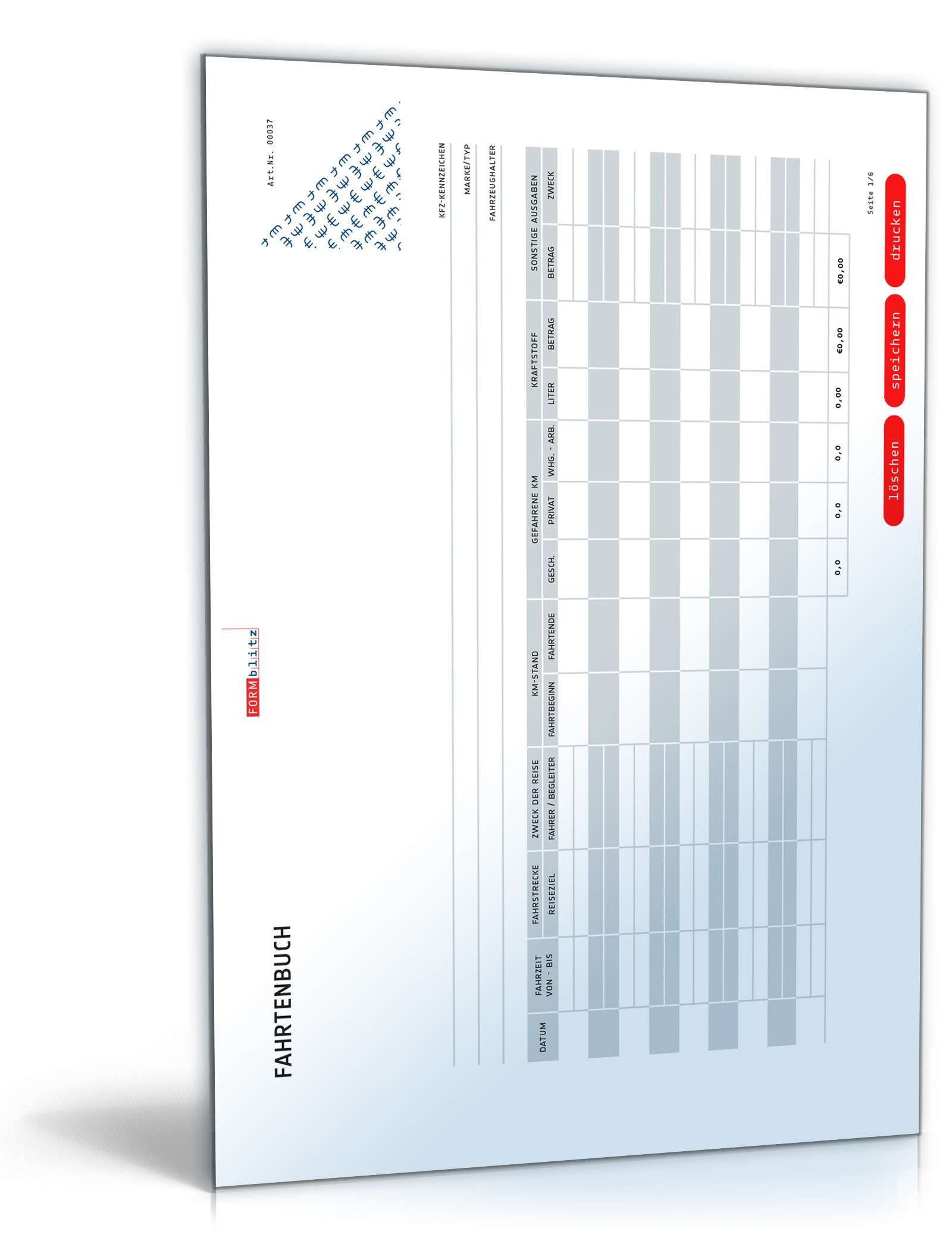 Hauptbild des Produkts: Fahrtenbuch