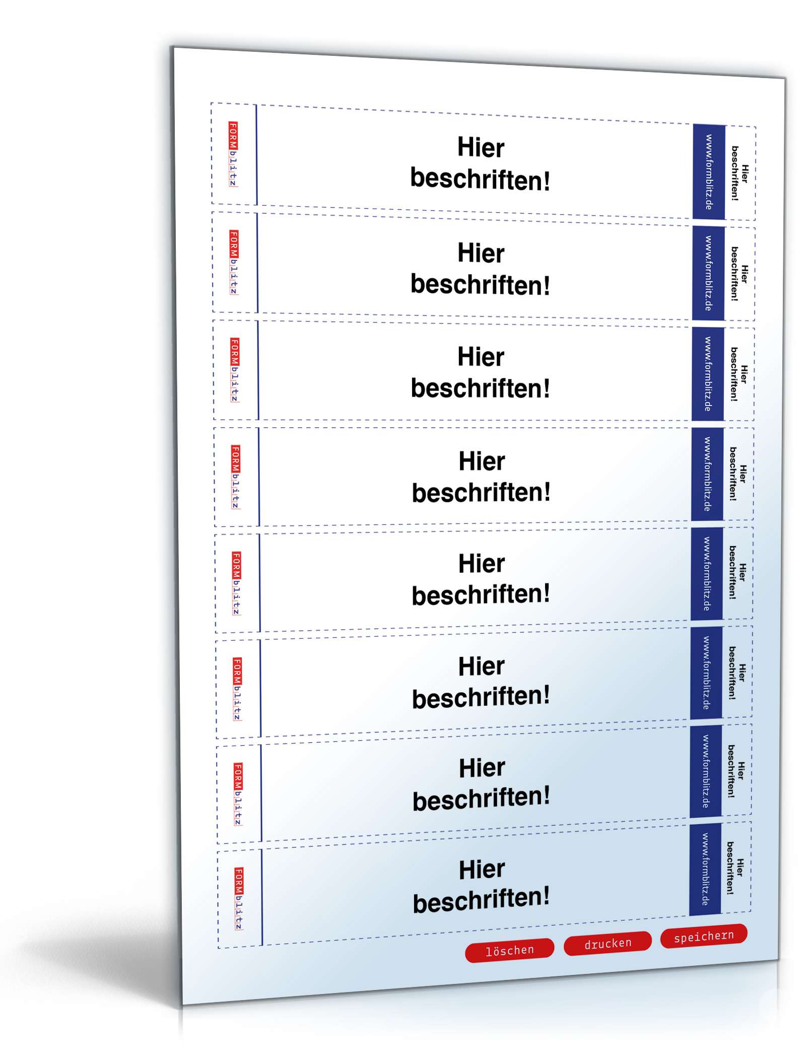 Hauptbild des Produkts: Ordner-Rücken für Leitz-Ordner schmal Hochformat