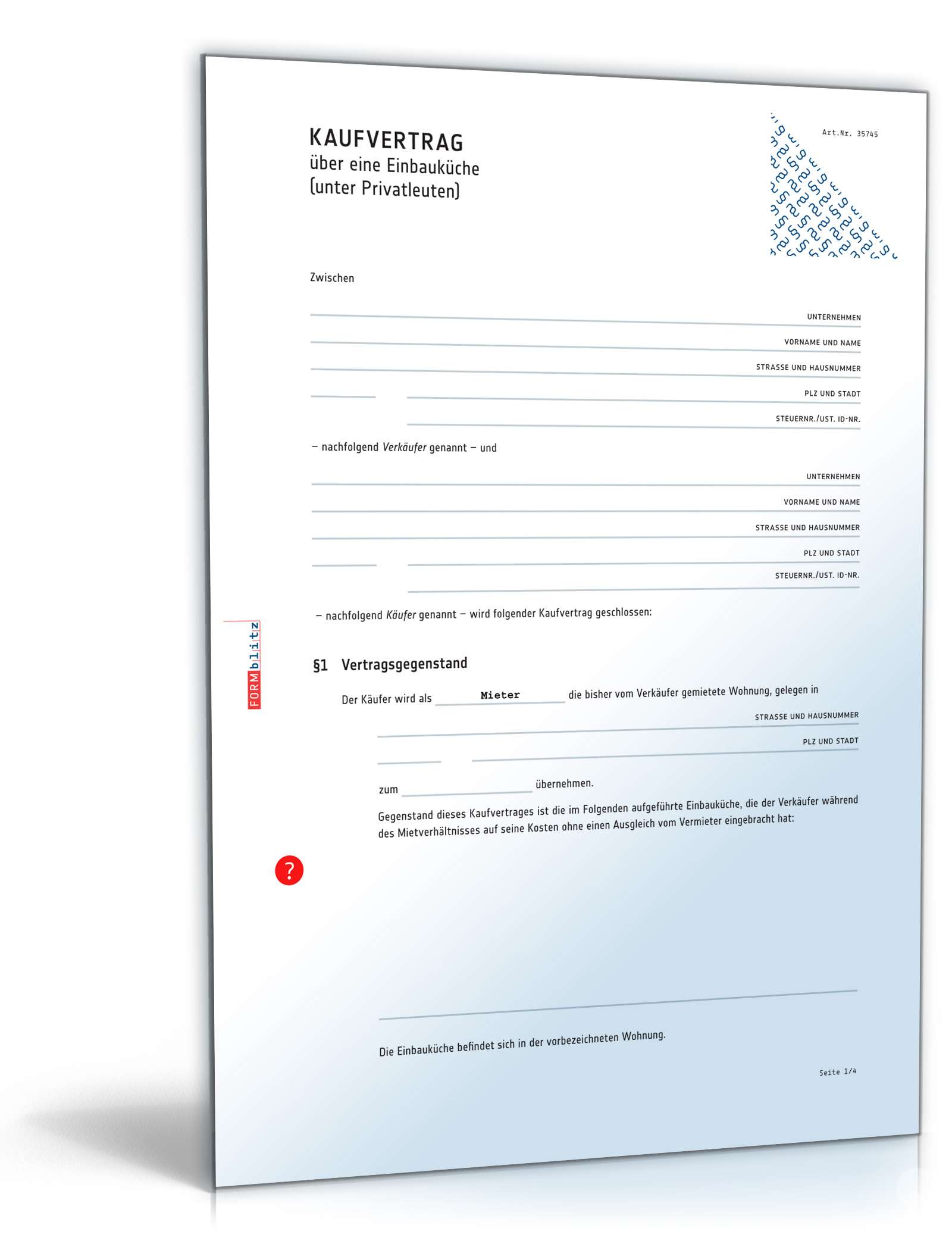 Kaufvertrag Kuche Rechtssicheres Muster Zum Download