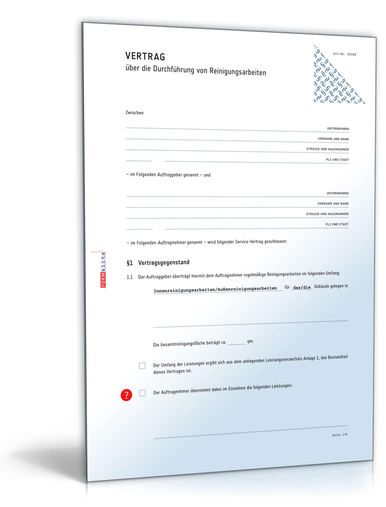 Reinigungsvertrag Rechtssicheres Muster Zum Download