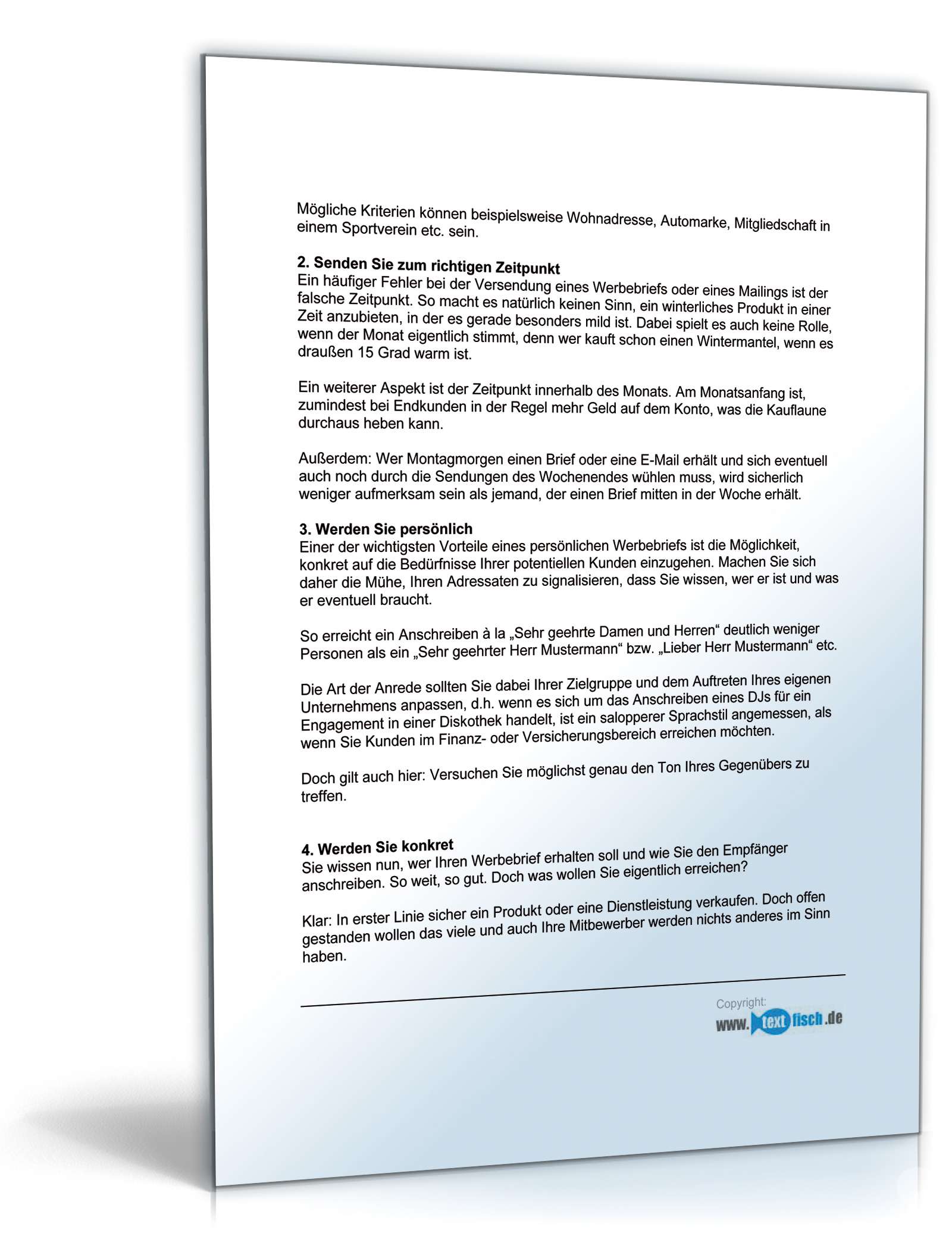 Werbebrief Kurierdienst Kaltakquise Muster Zum Download