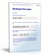 Abschleppen? Nein Danke!