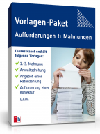 Vorlagen-Paket Aufforderungen und Mahnungen