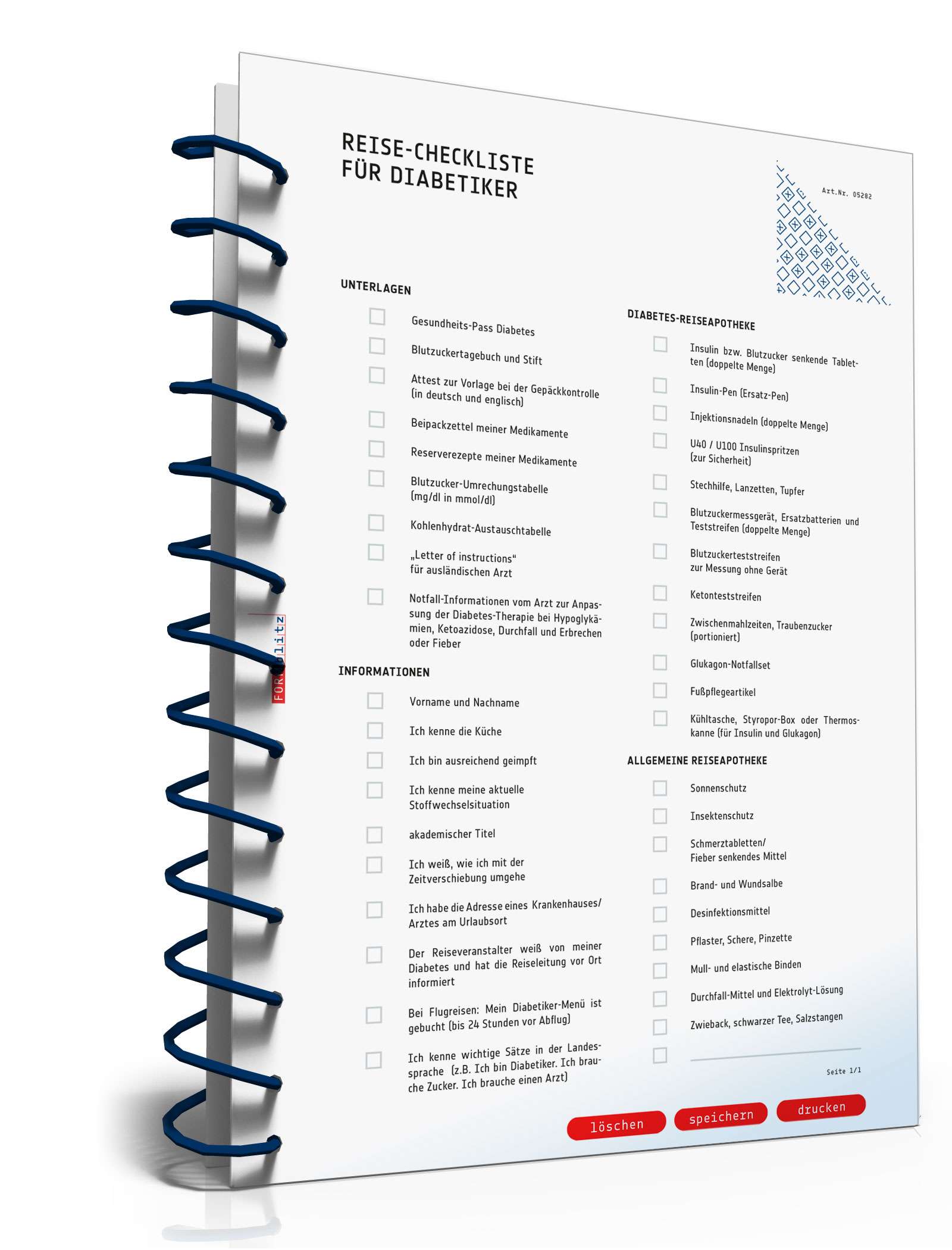 Reisecheckliste für Diabetiker PDF