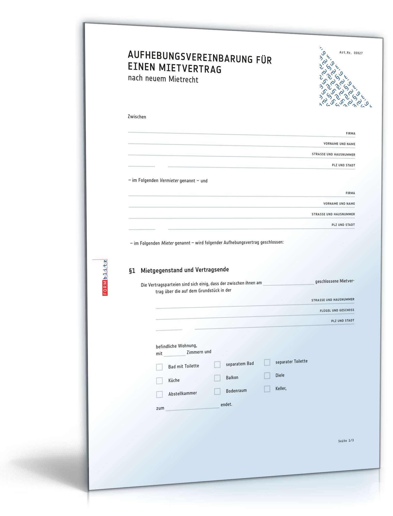 Mietaufhebungsvertrag PDF