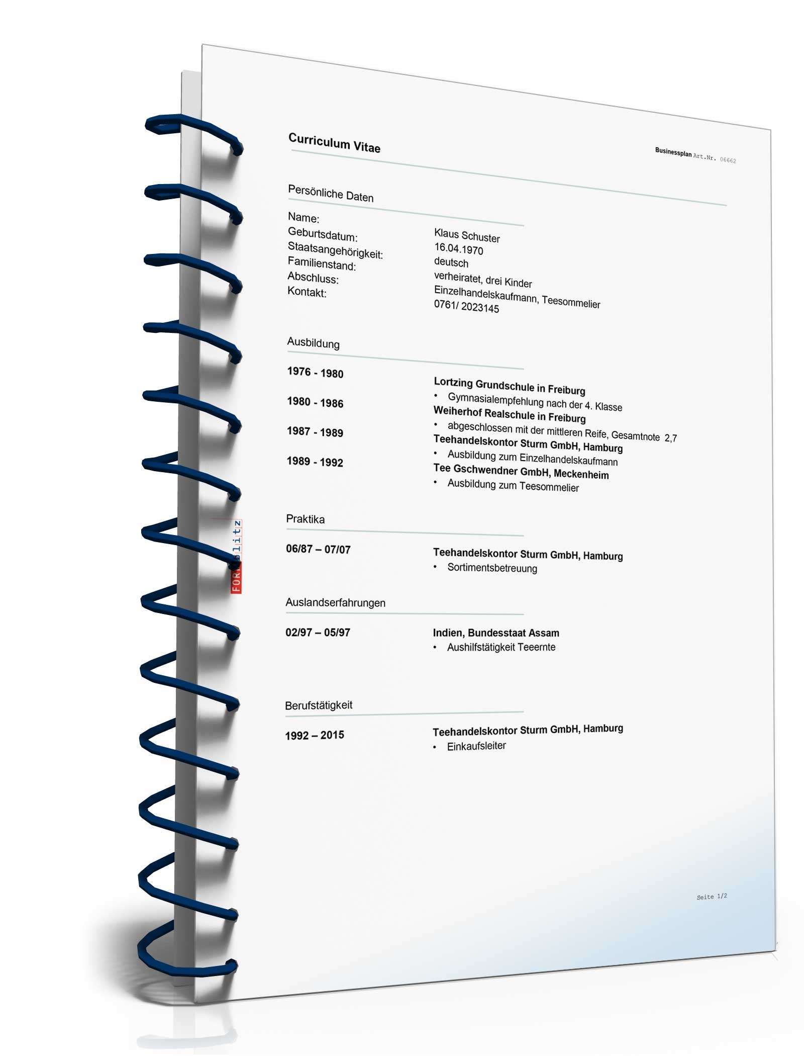 Businessplan Teeladen mit Teestube Excel. Seite: 15