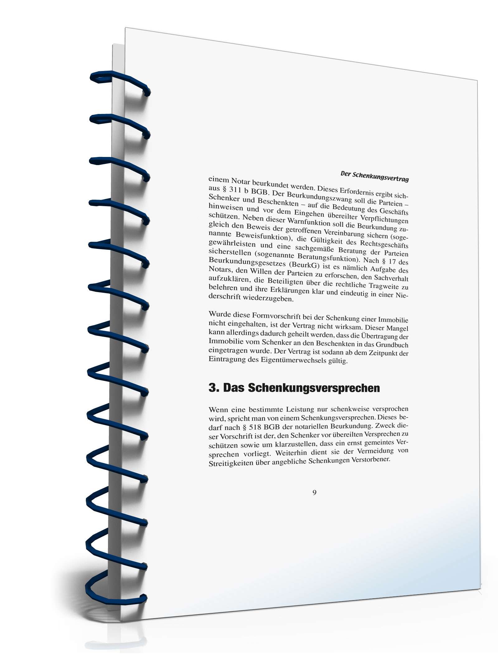 Ratgeber Schenkungsvertrag PDF. Seite: 9