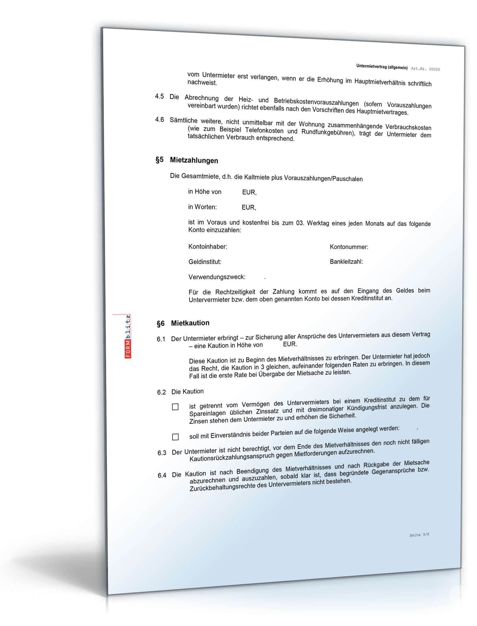 Erfolgreich untervermieten Excel. Seite: 4