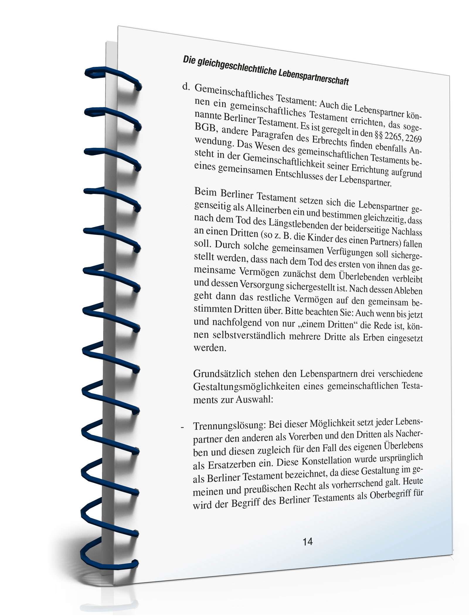 Ratgeber gleichgeschlechtliche Lebenspartnerschaft PDF. Seite: 14