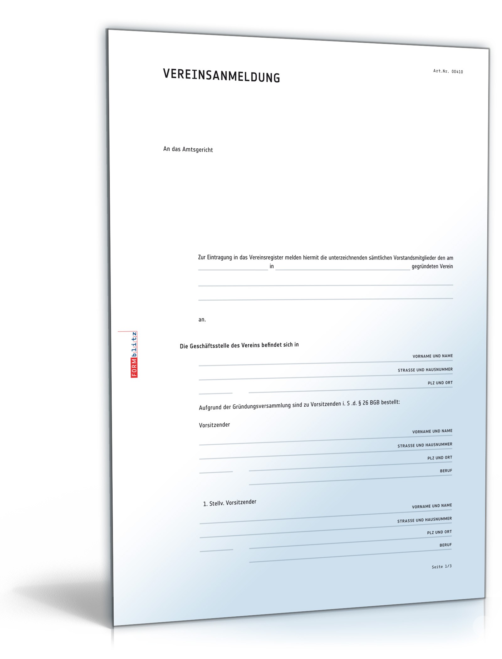 Vereinsanmeldung PDF