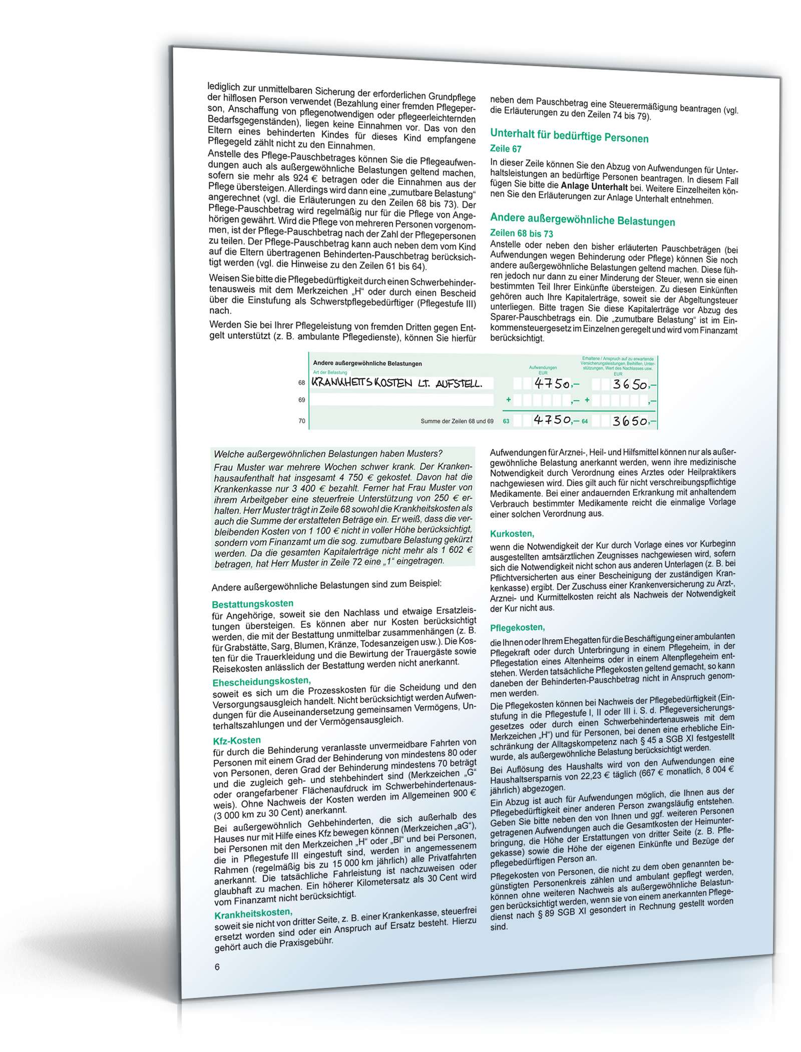 Anleitung zur Einkommensteuererklärung 2010 PDF. Seite: 6