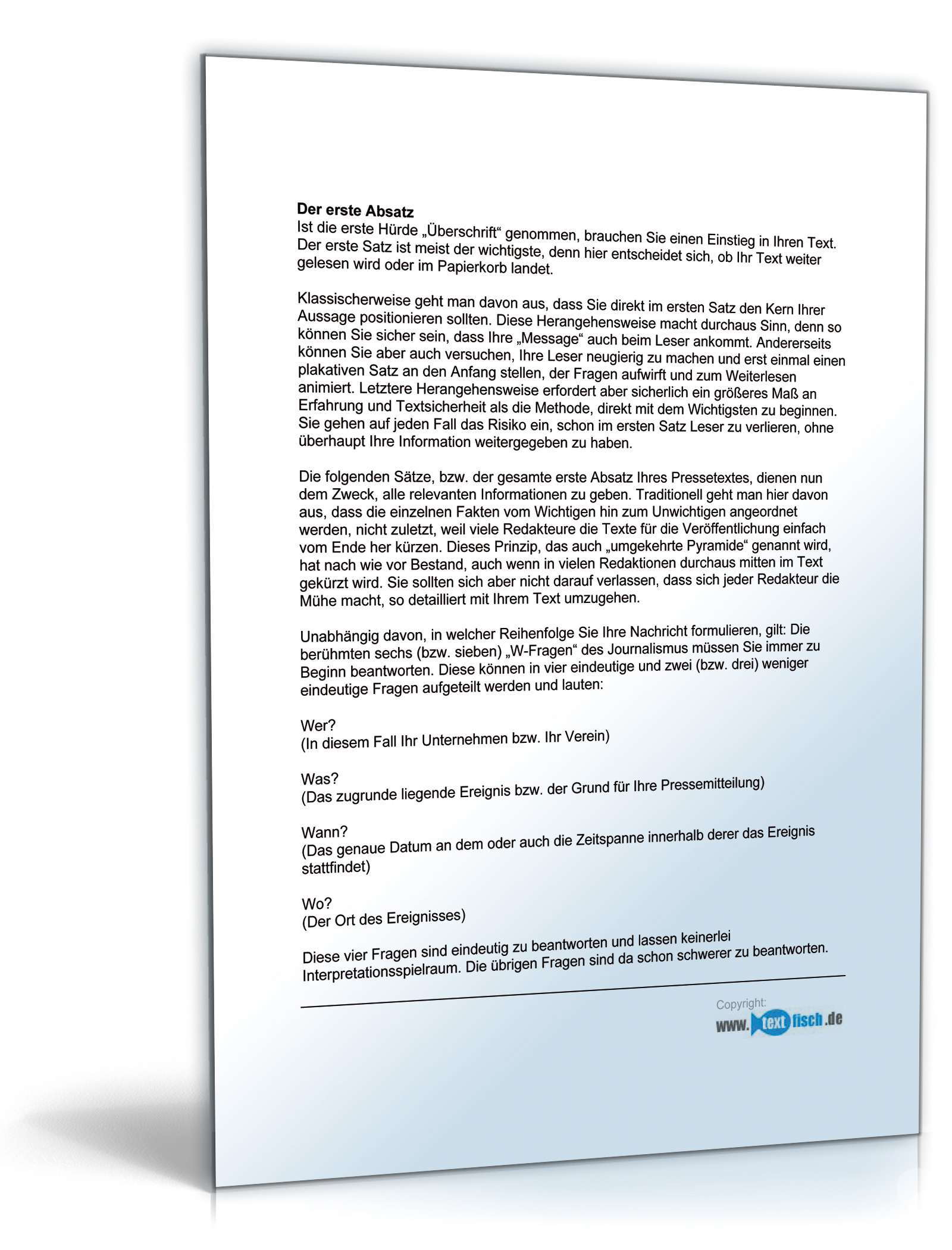 Pressemitteilung über Einstellung neuer Mitarbeiter in der Produktion PDF. Seite: 6