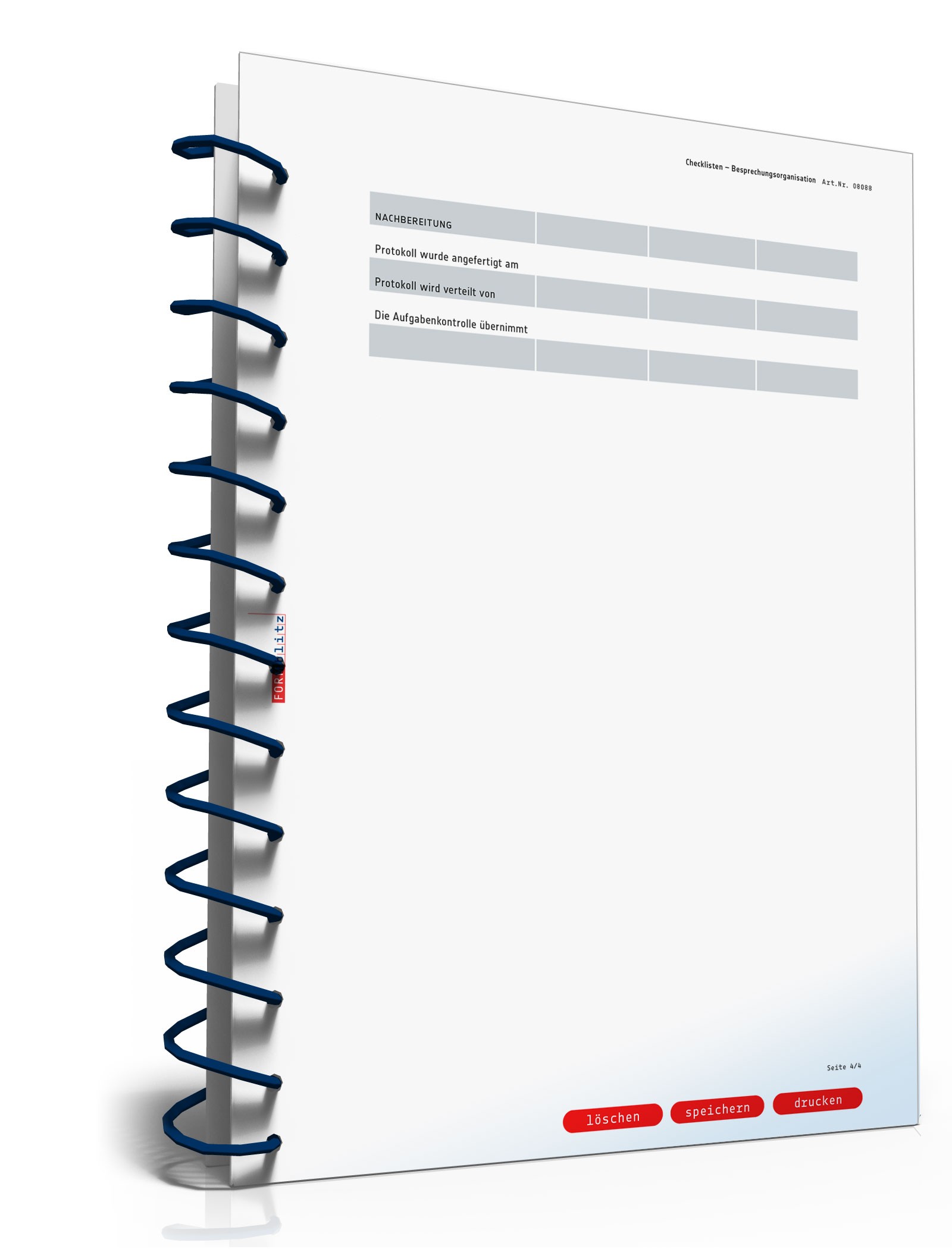 Checkliste Besprechungsorganisation PDF. Seite: 4