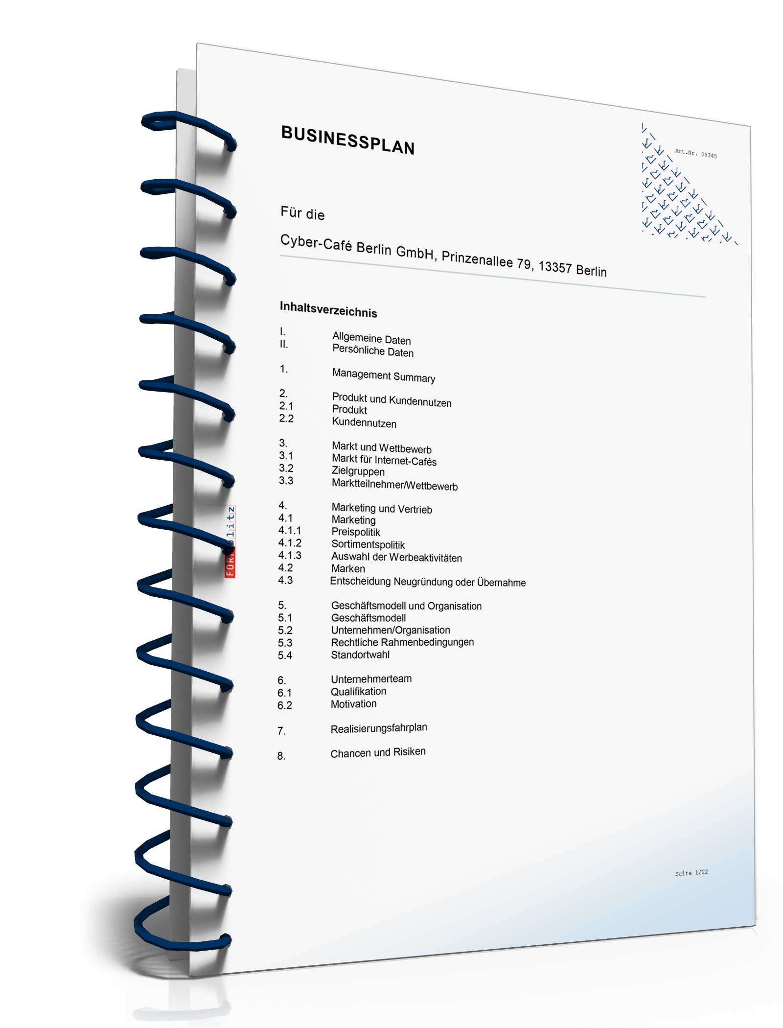 Businessplan Internetcafé Excel. Seite: 5
