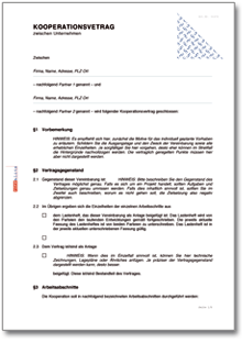 Kooperationsvertrag Word