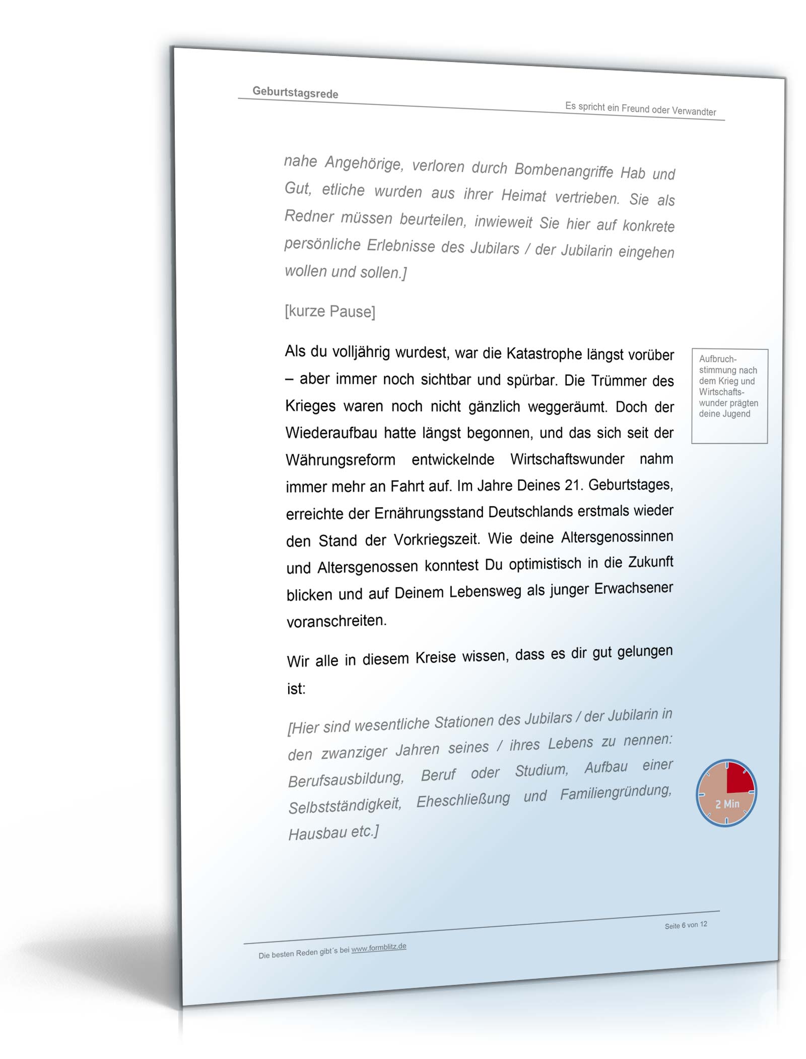 Musterrede zum 80. Geburtstag 2024 Word. Seite: 3