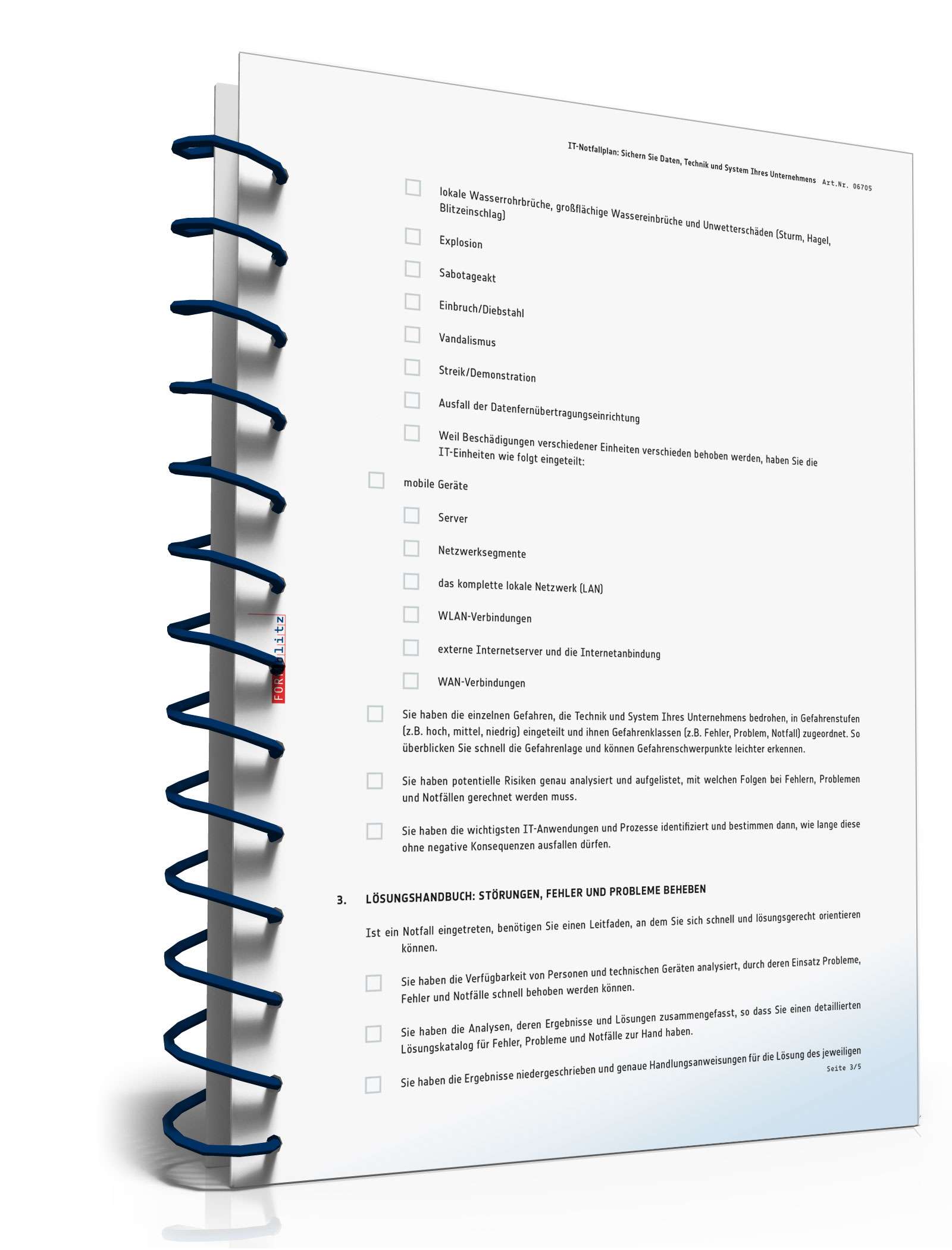 Checkliste IT-Notfallplan PDF. Seite: 3