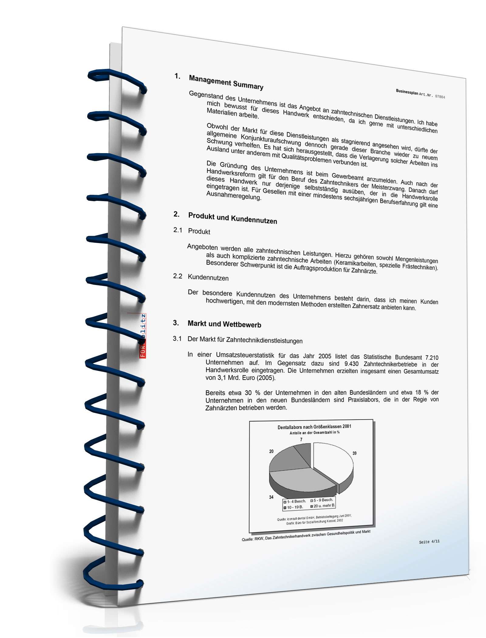 Businessplan Dentallabor Excel. Seite: 7