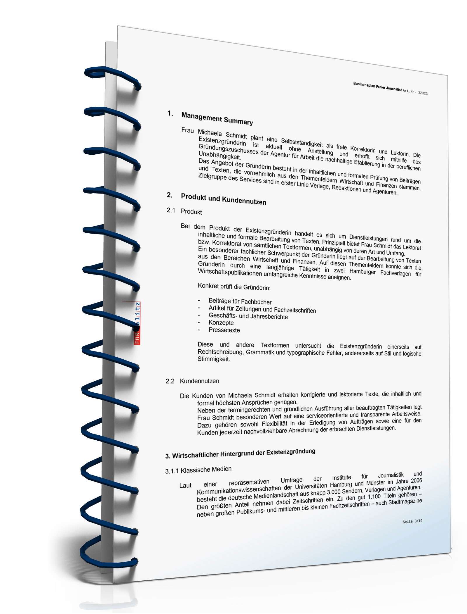 Businessplan Freier Lektor Excel. Seite: 5